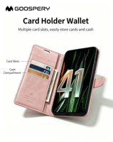 Étui portefeuille en cuir Top Vente Goosepry Blue Moon Diary pour iPhone Duo avec porte-cartes – Coques de téléphone Fundas Para Celulares