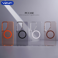 Étui rigide pour PC VAWI B351, étui magnétique antichoc, vente en gros pour Samsung S23 S24 S25 S26 Ultra Plus, étui transparent pour iPhone