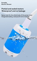 Ensemble de douche de camping portable léger, douche électrique pour l'extérieur et les voyages avec pompe USB pour le lavage de voiture, fabriqué en plastique durable