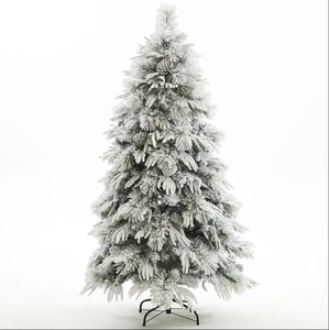 <strong>2025</strong> New Design 1.5/1.8/2.1m <strong>Artificial</strong> White Pine Snow <strong>Tree</strong> LED Christmas <strong>Tree</strong> with Flocking for Home Use - Product Image 1