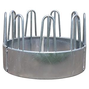 गर्म डुबकी गैल्वेनाइज्ड स्टील राउंड घास बाले पशु बकरी पशुधन फीडर - Product Image 4