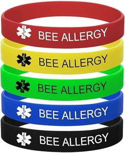 Personalizzato in gomma di Silicone e sopravvissuto al contatto di emergenza braccialetto di diabete classico inciso allarme medico allergia ai farmaci alimentari - Product Image 2