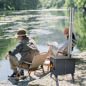 Petit poêle à bois de camping pour cuisiner et chauffer, pour tente de 1 à 2 personnes - Product Image 5