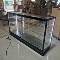 Comptoir de vente en verre Extra Vision de 6 pieds avec éclairage, cadre en aluminium, vitrine verrouillable, mobilier pour boutique de tabac