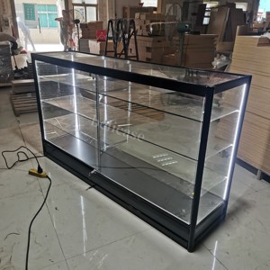 6 piedi di vetro per la visione Extra bancone per la vendita al dettaglio con telaio in alluminio con luci mobili da esposizione con chiusura a chiave - Product Image 5