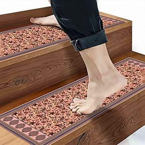 Tapis ethnique imprimé en laine, style bohème, patchwork floral botanique, chemin de table en chenille, luxe, entrée, écologique, avec envers en latex, traditionnel - Product Image 1