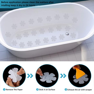 Ruban <span class=keywords><strong>de</strong></span> salle <span class=keywords><strong>de</strong></span> bain antidérapant en forme <span class=keywords><strong>de</strong></span> fleur transparente autocollants <span class=keywords><strong>de</strong></span> baignoire antidérapants bandes <span class=keywords><strong>de</strong></span> <span class=keywords><strong>douche</strong></span> Peva - Product Image 4