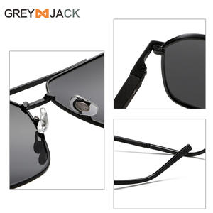 Nuevas Gafas de Sol Polarizadas para Hombre, Metálicas, con Doble Puente, Montura Grande, Protección UV400, para Conducir y Pescar, Lentes Negras TAC - Product Image 2