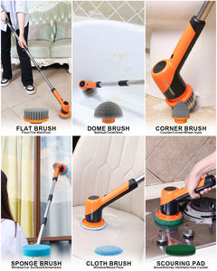 Cepillos Eléctricos OEM para Limpieza de Duchas, Mango Largo, 2 Velocidades, 7 Cabezales de Cepillo Reemplazables, ABS, LED, Ecológicos - Product Image 6