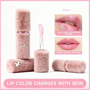 Lip Glaze Blanchiment Longue durée Non-fading Coupe antiadhésive Fluffy Winter Lip Glaze PH Huile pour les lèvres à changement de couleur - Product Image 3