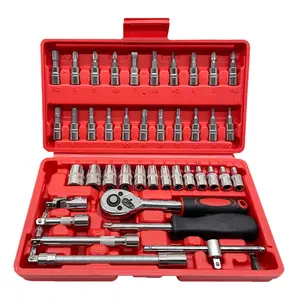 Best Hand Ratchet 1/4 Inch Drive 46pcs Socket Wrench Motorcycle Tools Set In China