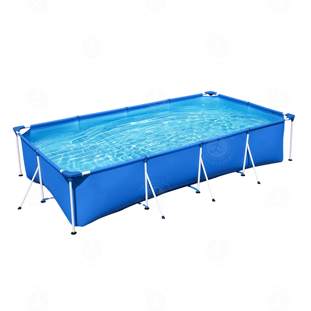 Rectangular Square Swimming Pool Pond Large Bracket Above Ground Swimming Pool With Metal Frame for Summer Play