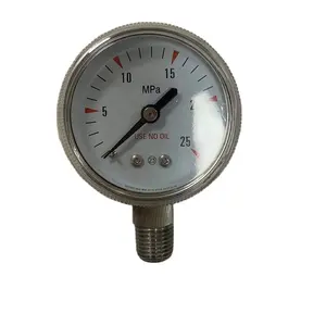 Y50BF 0-25Mpa Stainless Steel Gas Regulator Pressure Gauge