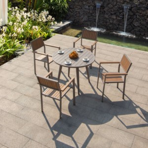 Ensemble de chaises modernes d'extérieur en alliage d'aluminium imperméable et résistant au soleil Table à manger pour restaurant - Product Image 5