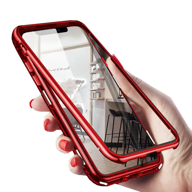 Double-sided Explosion-proof 9H Tempered Glass Magnetic Phone Case for Samsung Galaxy Cover