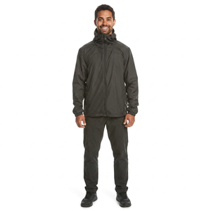 Veste coupe-vent légère, respirante et imperméable pour hommes, grande taille avec capuche pour les activités de plein air, tenue décontractée d'été - Product Image 1