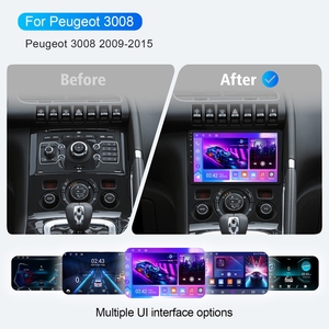 Autoradio Rhythm 9 pouces avec Wifi Hotspot, prend en charge Google Play, téléchargement d'applications de divertissement, multimédia automobile pour <span class=keywords><strong>Peugeot</strong></span> 3008 2009-2015 - Product Image 2
