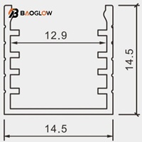 Nuevas llegadas: Tira de luz LED empotrada de 15*15 para montaje en superficie, personalizable, para perfil de techo de aluminio, IP67, efecto neón