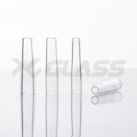 Embouts en verre borosilicate plats et ronds XY GLASS 7mm 8mm 9mm 10mm, personnalisables en gros, pour pipe à cigare réutilisable