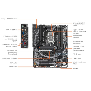 Prix usine <span class=keywords><strong>Z790</strong></span> Eagle AX Intel <span class=keywords><strong>Z790</strong></span> <span class=keywords><strong>ATX</strong></span> carte mère pour LGA 1700 DDR5 M.2 PCIe 5.0 USB 3.2 Gen2X carte mère - Product Image 5