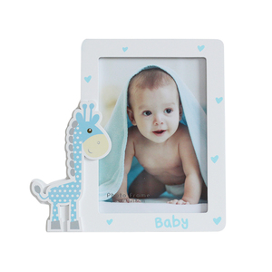 Jinnhome nuova moda giraffa design blu in legno 5*7 dimensioni eco-friendly telaio per bambino - Product Image 1