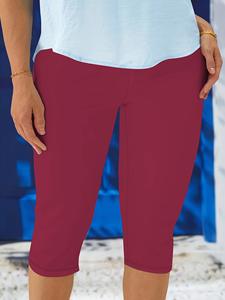 Summer New Casual Sports Yoga Capri Leggings grande taille pour femmes Pantalon court à taille élastique Leggings décontractés pour femmes - Product Image 3