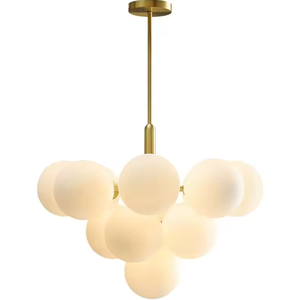 Zeal Lighting Modern Copper Comedor Mesa Bar colgante Bola de cristal dorada Lámpara colgante - Product Image 2