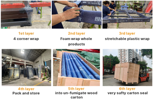 Современная входная дверь на заказ, деревянная передняя дверь из массива дерева с 3D резьбой со стеклянными боковыми окнами, безопасная роскошная деревянная Главная Дверь - Product Image 6