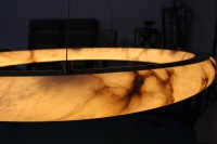 Yihao luxe or Table à manger lustre en cristal albâtre naturel marbre pendentif lumière usine directe pour hôtel chambre salon