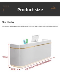 Comptoir <span class=keywords><strong>de</strong></span> caisse moderne en bois écologique, couleur personnalisée, pour salon <span class=keywords><strong>de</strong></span> beauté, bureau, hôtel, centre commercial, bar, réception - Product Image 6
