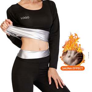 Sauna Shirt Trainings anzug Übung Gewichts verlust Fitness T-Shirt und Hosen Sauna Anzug - Product Image 2