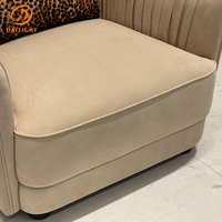 Fabricant de haute qualité moderne salon beige cuir véritable fauteuil de loisirs canapé simple fauteuil pour balcon