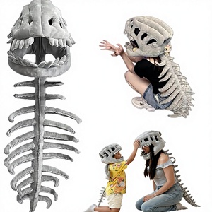 <span class=keywords><strong>Costume</strong></span> de <span class=keywords><strong>squelette</strong></span> de <span class=keywords><strong>dinosaure</strong></span> en coton, masque de crâne de Spinosaurus 3D et colonne vertébrale en peluche pour le cosplay et les jeux d'habillage d'Halloween - Product Image 1