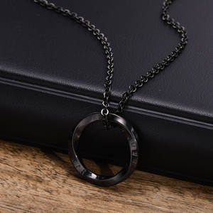 लोकप्रिय फैशन 18k सोने की प्लेटेड स्टेनलेस स्टील वाइकिंग रे मोबियस रिंग पेलेंट ओ चेन पुरुष महिला गहने के लिए - Product Image 4