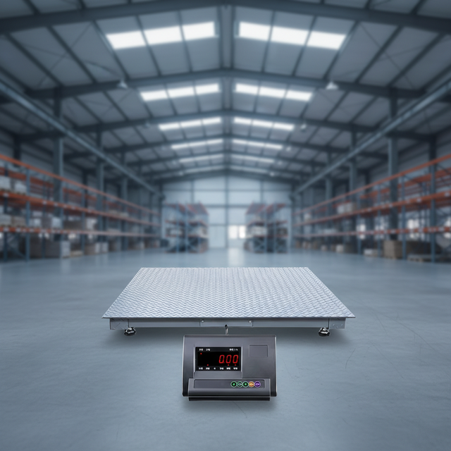Electronic Digital Floor Scale 300-5000kg Capacity LCD Display Carbon Steel ISO Certified OEM/ODM Available 0.5kg Accuracy Grey