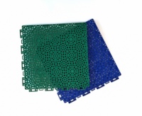 Dalles de sol emboîtables en caoutchouc et plastique écologiques assemblées pour terrain de basketball, 3 mm d'épaisseur, anti-bactériennes et amortissantes