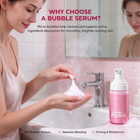 Sérum Moussant PDRN au Collagène Rose et ADN de Saumon, Booster de Peptides, Essence Micro-Moussante pour l'Élasticité et l'Hydratation Repulpante de la Peau