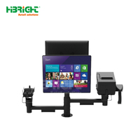 Support de caisse enregistreuse HIGHBRIGHT HBE-POS au design moderne pour écran de caisse, lecteur de cartes et clavier
