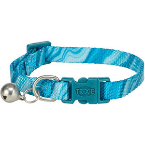 Collar para gato Trixie con estampado de cebra, morado y azul, con cascabel, talla 0 - Product Image 2