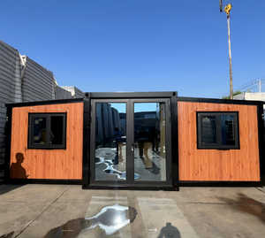 Maison conteneur extensible 20 pieds 40 pieds, 2 chambres, cabane préfabriquée, Casas Contenedor avec grande porte vitrée pour usage résidentiel et <span class=keywords><strong>vacances</strong></span> - Product Image 1