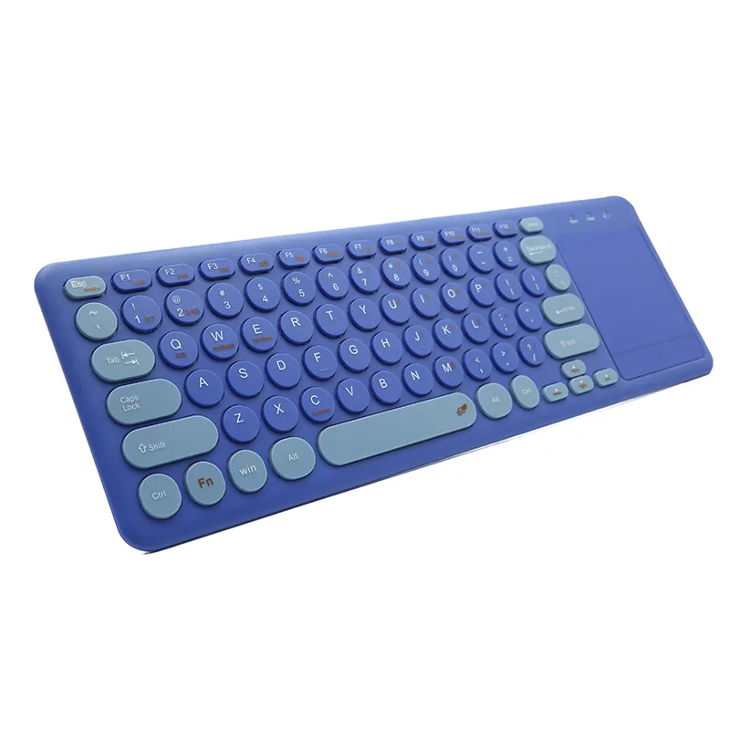 High Quality Gradient Color BT Wireless Keyboard With Touchpad For Windows Android IOS Tablet PC Smart Phone