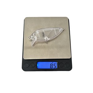 Corpo di Esca Artificiale Trasparente Non Verniciato da 8cm 8.5g a Forma di Piatto con Sonaglio per Acqua Dolce - Product Image 4