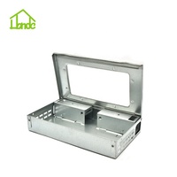 Pièges à souris écologiques et humains à dessus transparent, en fer argenté, avec station d'appât pour capture vivante, pour le contrôle des rongeurs en intérieur et en extérieur