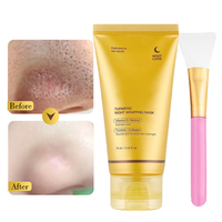 Masque Gel Éclaircissant au Curcuma Décollable et au Collagène OEM/ODM 75ml – Soin Visage Nuit Coréen au Curcuma et à l'Acide Kojique