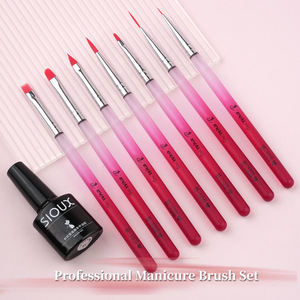Lot de 7 pinceaux à <span class=keywords><strong>ongles</strong></span> multifonctionnels en acrylique dégradé pour le nail art et le gel, outils de dessin pour <span class=keywords><strong>ongles</strong></span>, fournisseur en gros - Product Image 1