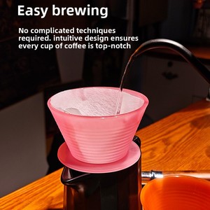 ที่กรองกาแฟแบบ Pour Over ขนาด 2-4 ถ้วย ทำจากพลาสติกปลอดภัย ใช้สำหรับชงกาแฟแบบช้าๆ เหมาะสำหรับร้านกาแฟ การเดินทาง และใช้ในบ้าน - Product Image 3