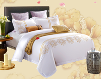 Ensemble de literie de chambre à coucher 100% coton, drap de lit de couleur blanche, taille unique en percale