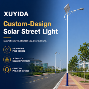 Lámpara Solar LED para Exteriores XYD, 30W-120W, IP66, Impermeable, Aleación de Aluminio, Sensor de Movimiento, Batería LiFePO4 Ajustable - Product Image 1
