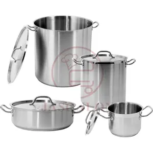 03 Estilo Alta Corpo Stock Pot Composite Bottom Soup Cozinha Aço Inoxidável Hot Pot Double Ear With Lid Balde Pot