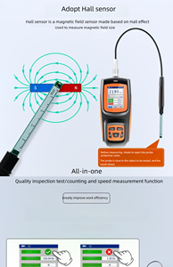 자기장 강도 측정을 위한 Aikesi GS-25 가우스 미터, 고정밀 자력계 - Product Image 5
